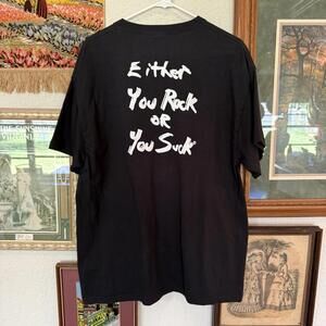 Vintage 00s Martina McBride Local Crew Either You Rock Or You Suck Shirt Size XL